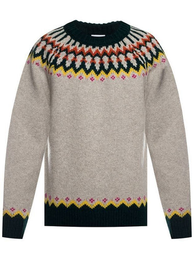 Fair Isle Knit Top Ivory - BURBERRY - BALAAN 1