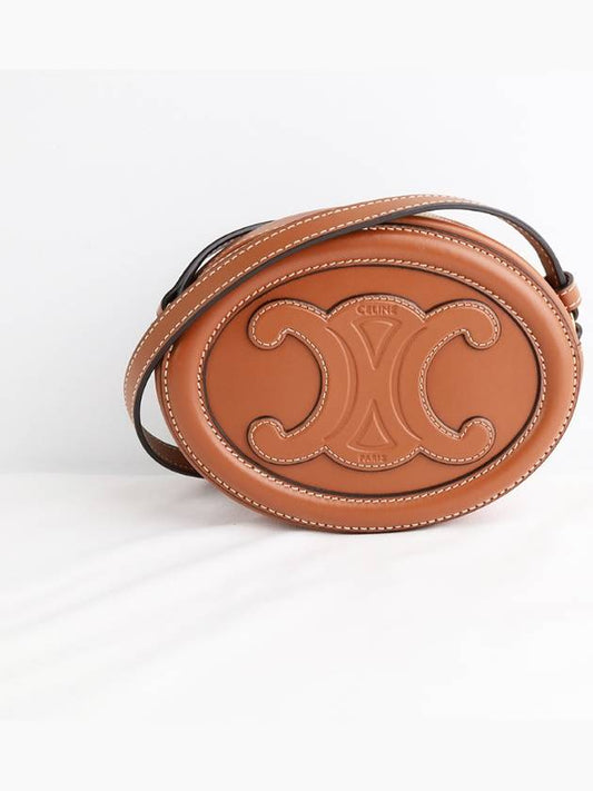 Oval Purse Smooth Calfskin Cross Bag Brown - CELINE - BALAAN 2