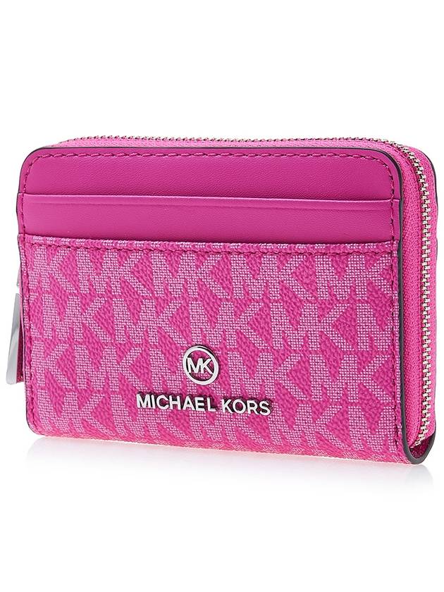 Jet Set Small Logo Card Wallet Pink - MICHAEL KORS - BALAAN 3