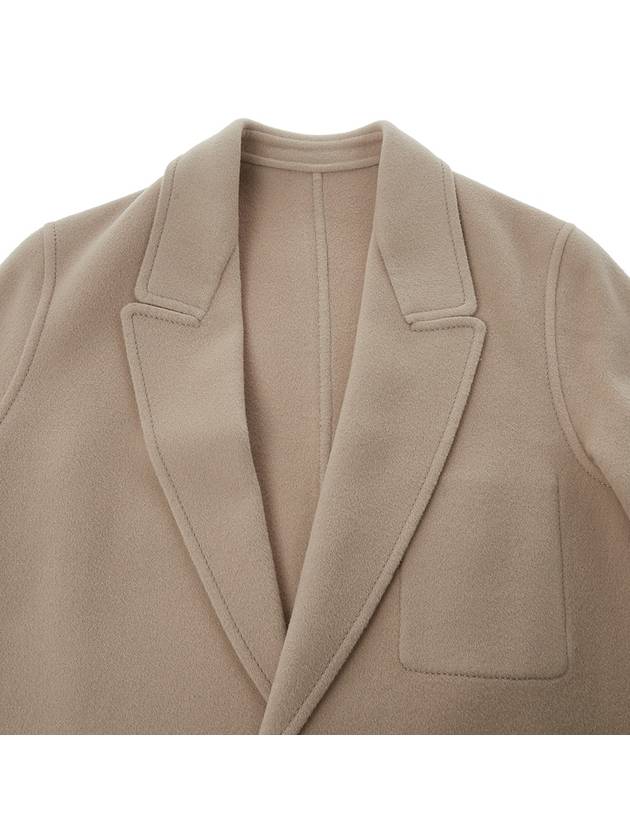 Men's Wool Cashmere Single Coat Champagne - AMI - BALAAN.