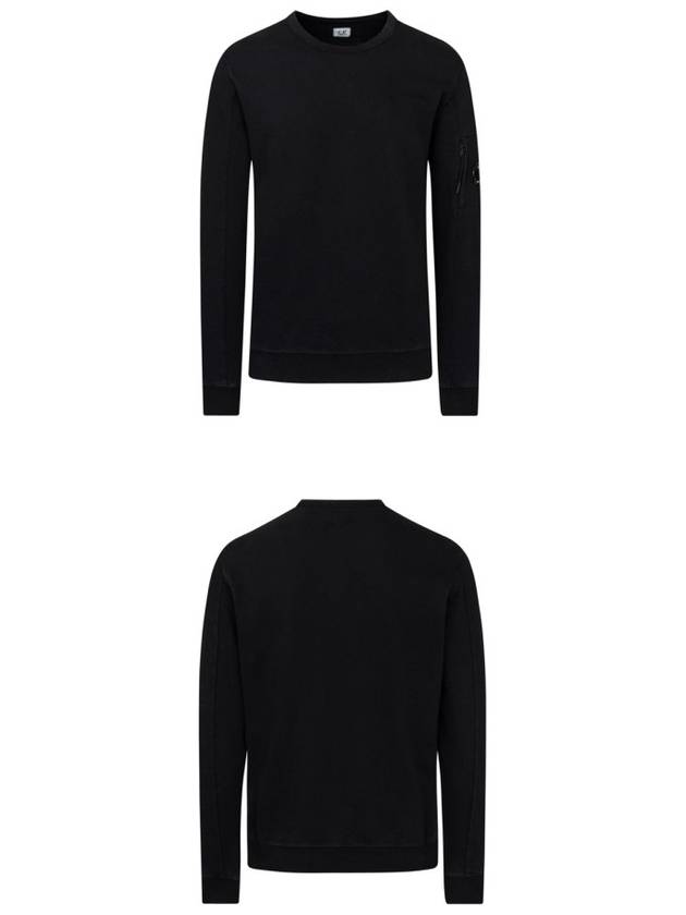 Lens Wappen Light Fleece Sweatshirt Black - CP COMPANY - BALAAN 5