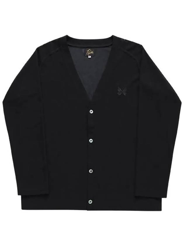 Man's Poly Mesh V-Neck Cardigan Black - NEEDLES - BALAAN 5