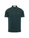 Men's Logo Patch Short Sleeve Polo Shirt Bottle Green - STONE ISLAND - BALAAN 2