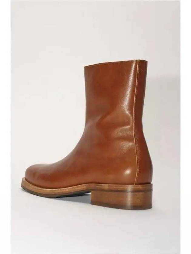 Camion Leather Ankle Boots Cognac Brown - OUR LEGACY - BALAAN 5