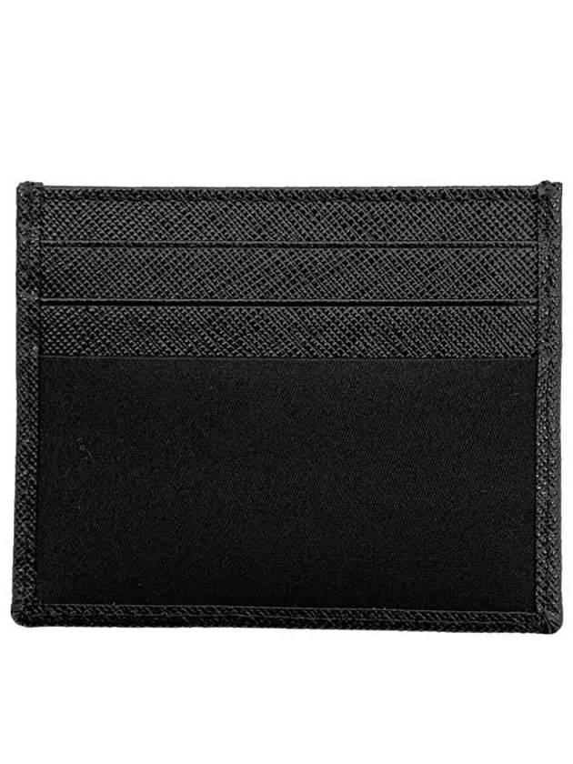 Re-Nylon Saffiano Leather Card Wallet Black - PRADA - BALAAN 3