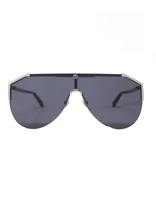 Eyewear Aviator Gray Lens Ruthenium Sunglasses Black - GUCCI - BALAAN 1