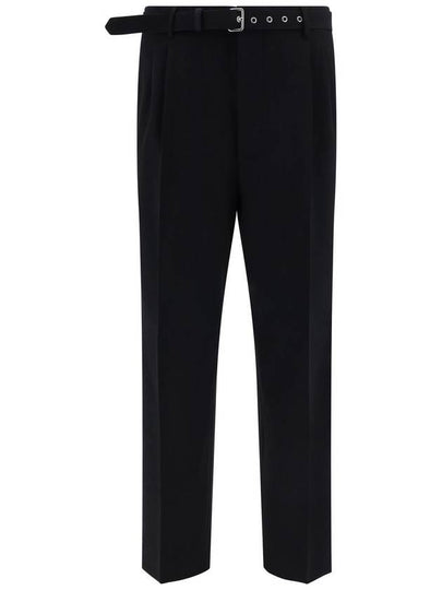 Wool Straight Pants Black - PRADA - BALAAN 2