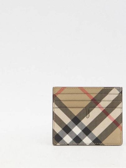 Check Card Wallet Beige - BURBERRY - BALAAN 2