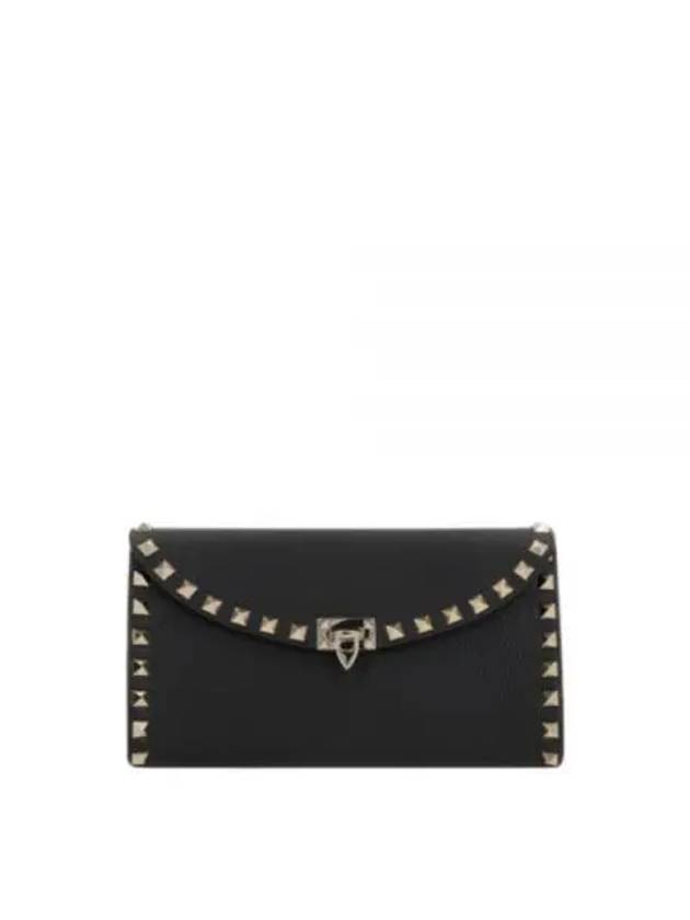 Women's Rockstud Clutch Bag Black - VALENTINO - BALAAN 2