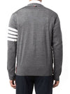 Men's Sustainable Classic Diagonal Wool Cardigan Medium Grey - THOM BROWNE - BALAAN 4