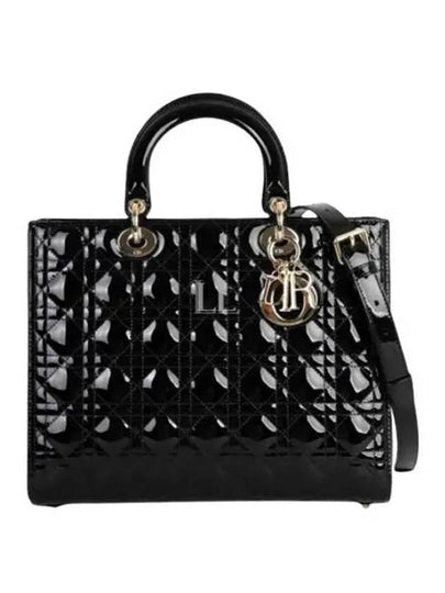 Lady Large Patent Tote Bag Black - DIOR - BALAAN 2