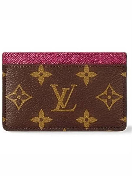 Monogram Card Wallet Fuchsia Brown - LOUIS VUITTON - BALAAN 2