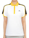 Golf Beatrix Short Sleeve Polo Shirt White - J.LINDEBERG - BALAAN 2