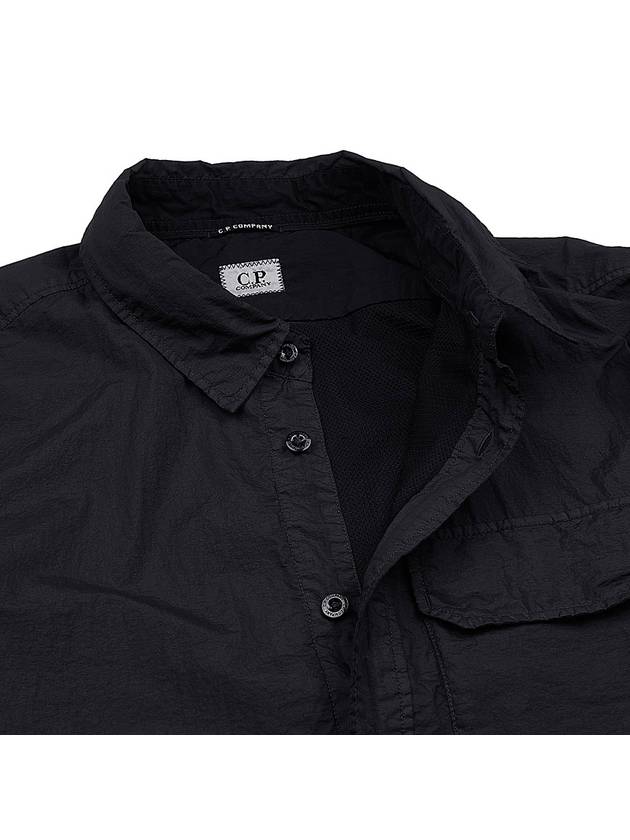 Tylon L Button Long Sleeve Shirt Black - CP COMPANY - BALAAN 8