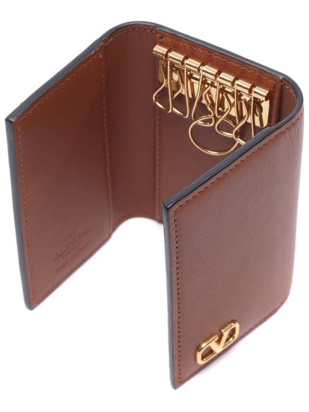 V logo signature key wallet brown - VALENTINO - BALAAN 7