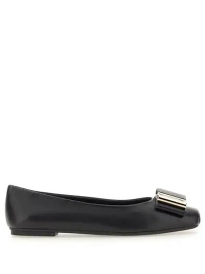 Double Bow Ballerina Flats Black - SALVATORE FERRAGAMO - BALAAN 2