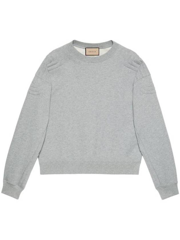 Men's Back Logo Sweatshirt Grey - GUCCI - BALAAN 2