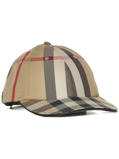 Detail Check Cotton Logo Ball Cap Beige - BURBERRY - BALAAN 2