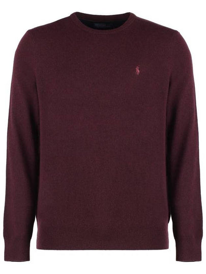 crew neck wool knit top burgundy - POLO RALPH LAUREN - BALAAN 2