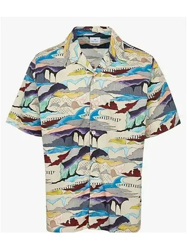 Print Casual Short Sleeve Shirt White - PAUL SMITH - BALAAN 2