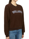 Sherpa Fleece Crew Neck Sweatshirt Brown - SPORTY & RICH - BALAAN 6