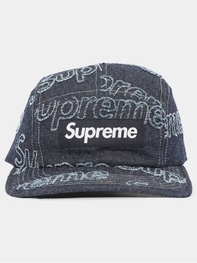 patch logo lasered denim camp cap FW24H25 NAVY - SUPREME - BALAAN 3