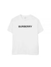 Logo Print Cotton Short Sleeve T-Shirt White - BURBERRY - BALAAN 2