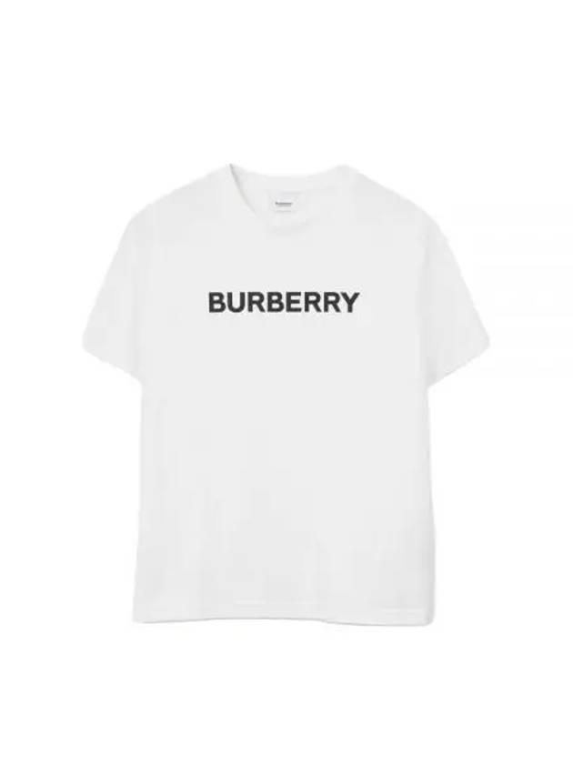 Logo Print Cotton Short Sleeve T-Shirt White - BURBERRY - BALAAN 2