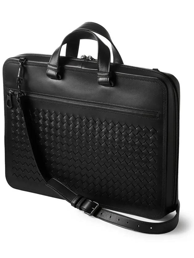 Intrecciato Brief Case Black - BOTTEGA VENETA - BALAAN 4