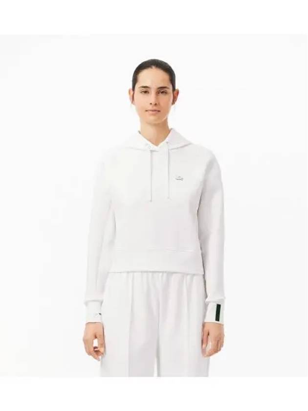 Women s Active Double Face Hooded Sweatshirt White - LACOSTE - BALAAN 1