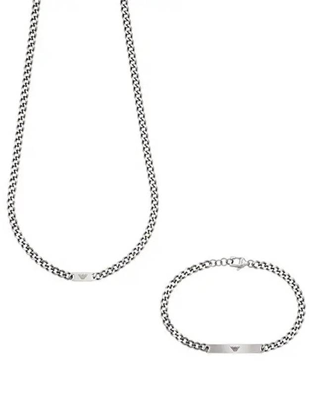 Stainless Steel Necklace Bracelet Set - EMPORIO ARMANI - BALAAN 4