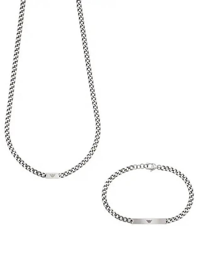 Stainless Steel Necklace Bracelet Set - EMPORIO ARMANI - BALAAN 3