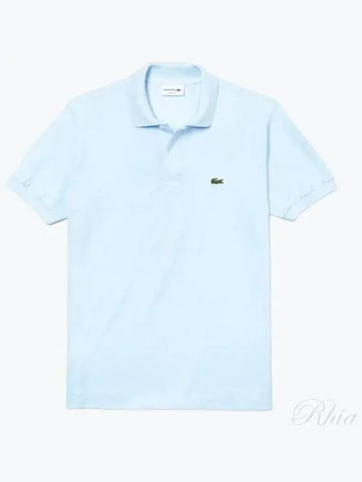 Men's Logo Classic Fit Cotton Short Sleeve Polo Shirt Sky Blue - LACOSTE - BALAAN 2