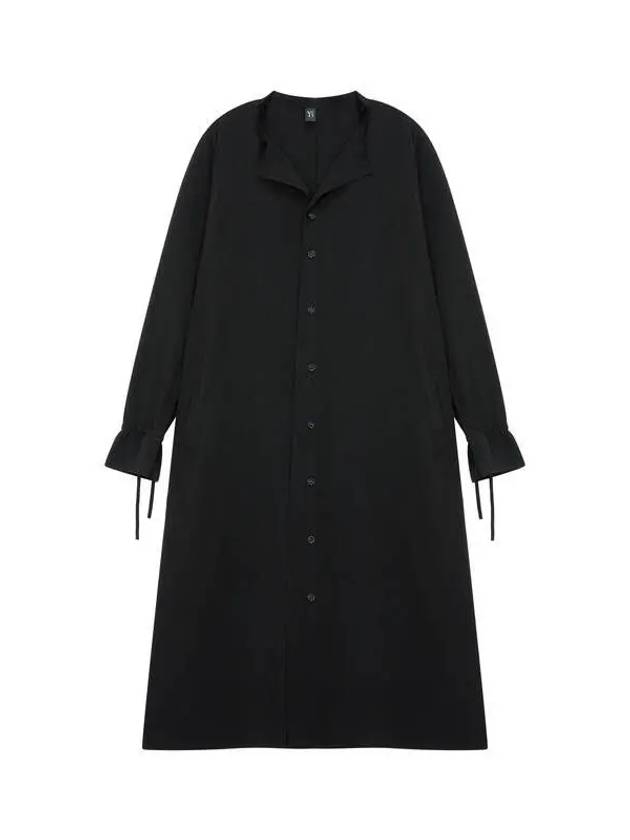 Yohji Yamamoto Y s Women Easy Flare Button Up One Piece Black - YOHJI YAMAMOTO - BALAAN 1