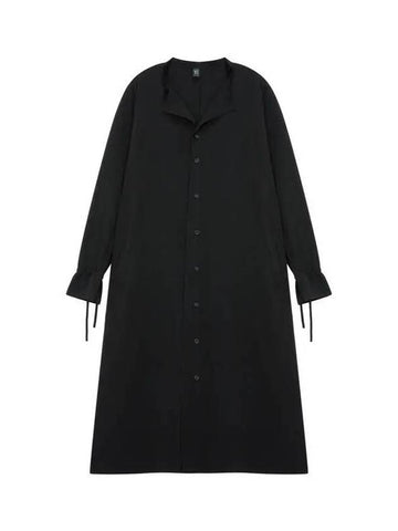 Yohji Yamamoto Y s Women Easy Flare Button Up One Piece Black - YOHJI YAMAMOTO - BALAAN 1