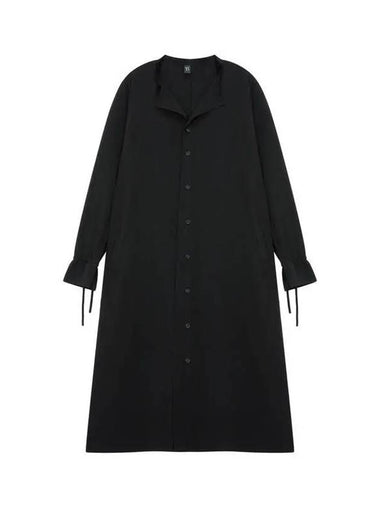 Yohji Yamamoto Y s Women Easy Flare Button Up One Piece Black - YOHJI YAMAMOTO - BALAAN 1