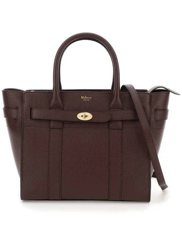 Small Classic Grain Zipper Tote Bag Brown - MULBERRY - BALAAN 1