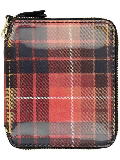 Women s Tartan Check Bicycle Wallet Red Yellow - COMME DES GARCONS WALLET - BALAAN 2