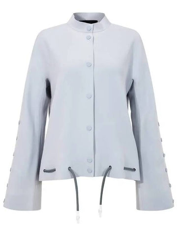 Women s Bell Sleeve Drawstring Jacket Gray 271005 - GIORGIO ARMANI - BALAAN 1