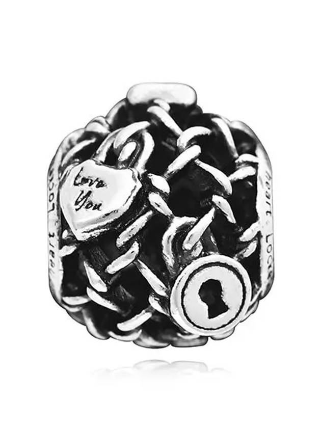 Openwork Chain Link Paddle Lock Charm Silver - PANDORA - BALAAN 2