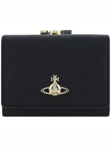 ORB logo small half wallet black 5115002MW S000B N402 - VIVIENNE WESTWOOD - BALAAN 1