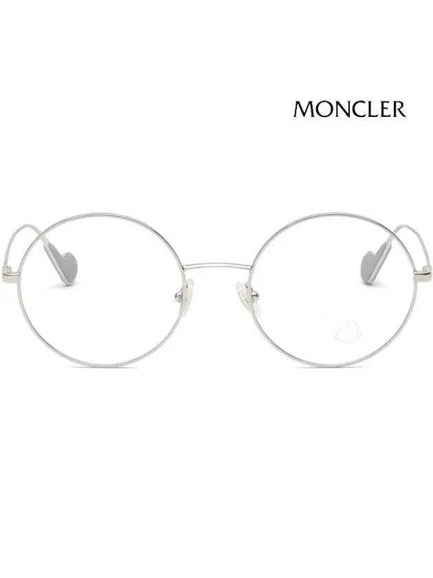 Eyewear Round Slim Glasses Silver - MONCLER - BALAAN 4