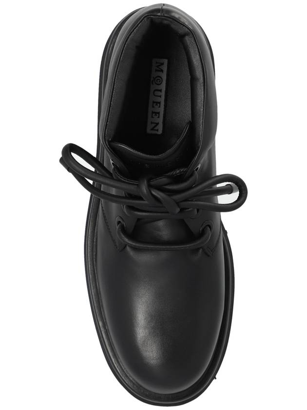 Alexander McQueen Leather Platform Boots, Men's, Black - ALEXANDER MCQUEEN - BALAAN 6