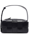 Brick Cassette Intrecciato Small Shoulder Bag Black - BOTTEGA VENETA - BALAAN 2