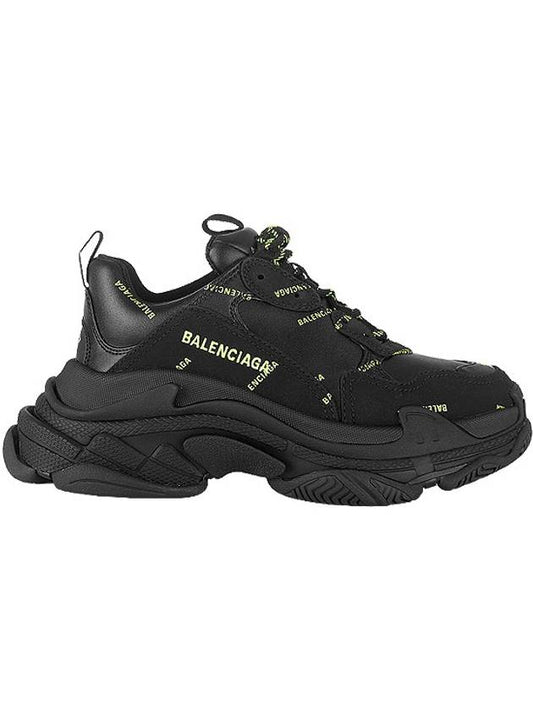 All Over Triple S Low Top Sneakers Black - BALENCIAGA - BALAAN 2