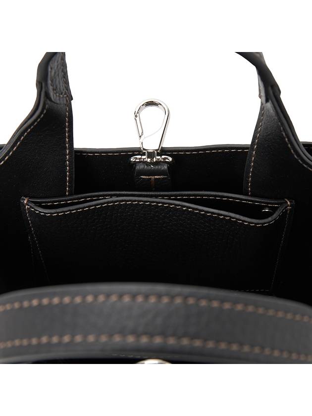 Micro Leather Tote Bag Black - TOD'S - BALAAN 10