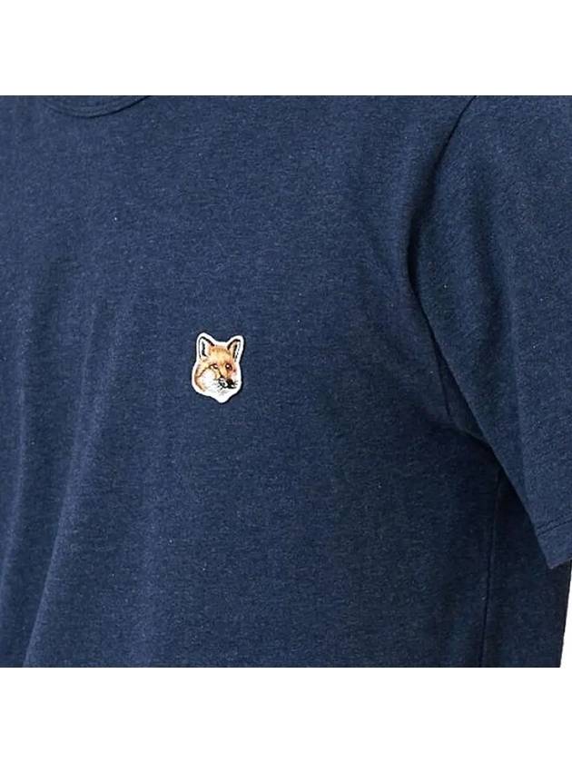 Fox Head Patch Classic Short Sleeve T-Shirt Navy Melange - MAISON KITSUNE - BALAAN 5