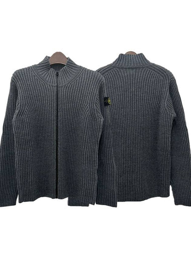 Kids Waffen Patch Zip up Cardigan 10 12 Melange Dark Gray 7916512C2 V0M67 - STONE ISLAND - BALAAN 1