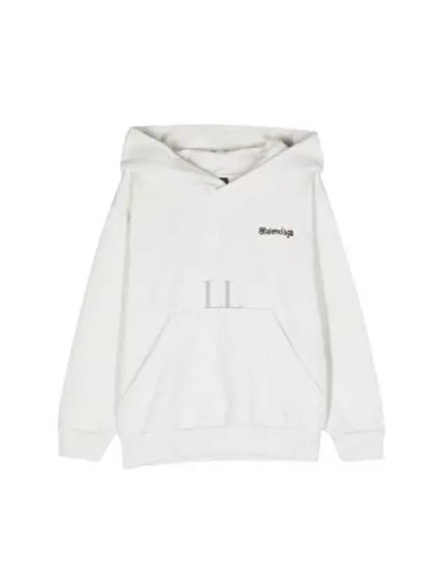 Logo Large Fit Hoodie White - BALENCIAGA - BALAAN 2