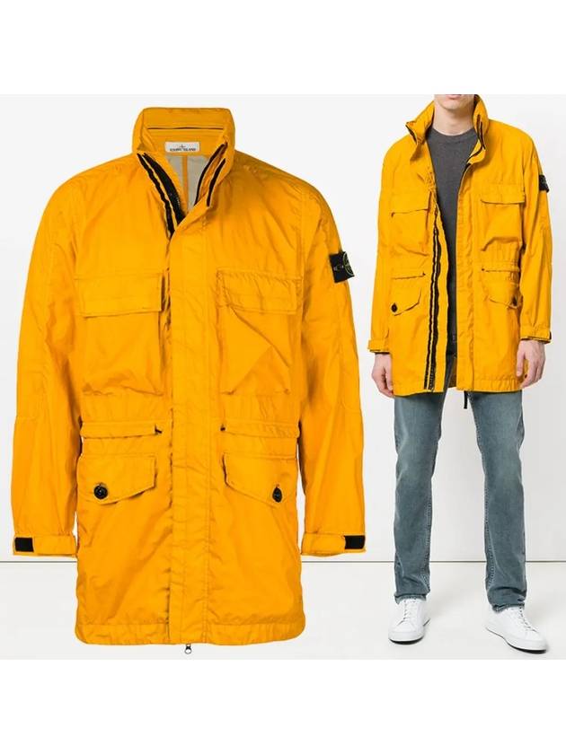 Membrana Wappen Zip-Up Jacket Yellow - STONE ISLAND - BALAAN 2